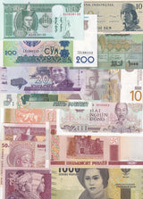World Collectible Lot Set 14 Pcs From 12 Countries ALL UNC