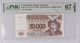 Transnistria 50000 Rublei =500000 R 1995 ND 1996 P 28 Superb Gem UNC PMG 67 EPQ