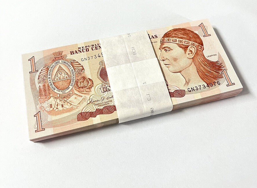 Honduras 1 Lempira 2022 P 96 e UNC LOT25 PCS 1/4 Bundle