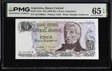 Argentina 5 Pesos ND 1983-1984 P 312 a Gem UNC PMG 65 EPQ