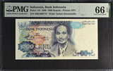 Indonesia 1000 Rupiah 1980 P 119 Low # 775 Gem UNC PMG 66 EPQ