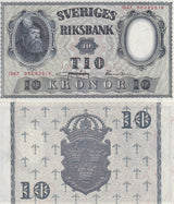 Sweden 10 Kronor 1947 P 40 AUnc