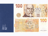 Czech Republic 100 Korun 2019 Commemorative BIG Note P 29 UNC WITH Folder