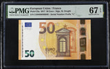 Euro 50 Euro 2017 France P 23 u Superb Gem UNC PMG 67 EPQ