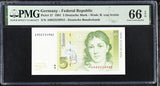Germany 5 Deutsche Mark 1991 P 37 Gem UNC PMG 66 EPQ