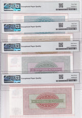 Russia Set 4; 5 10-50 Rubles 1976 P M18 -P M21 Superb Gem UNC PMG 64 67 68 EPQ
