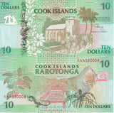 Cook Islands 10 Dollars 1992 P 8 AUnc