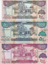 Somaliland SET 3 UNC 100 500 1000 Shillings Random Date P 5 6 20