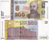 Tajikistan 200 Somoni 2024 P 21 new SIGN UNC Nusratullo Makhsum