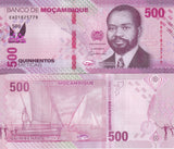 Mozambique 500 Meticais 2024 PAPER new family P 159 Sailing boats UNC