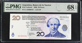 Argentina 20 Pesos 2006 Emergency Note LECOP Superb Gem UNC PMG 68 EPQ