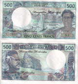 NEW Hebrides 500 Francs French Pacific P 19 C Sign Billecart Theron AUnc