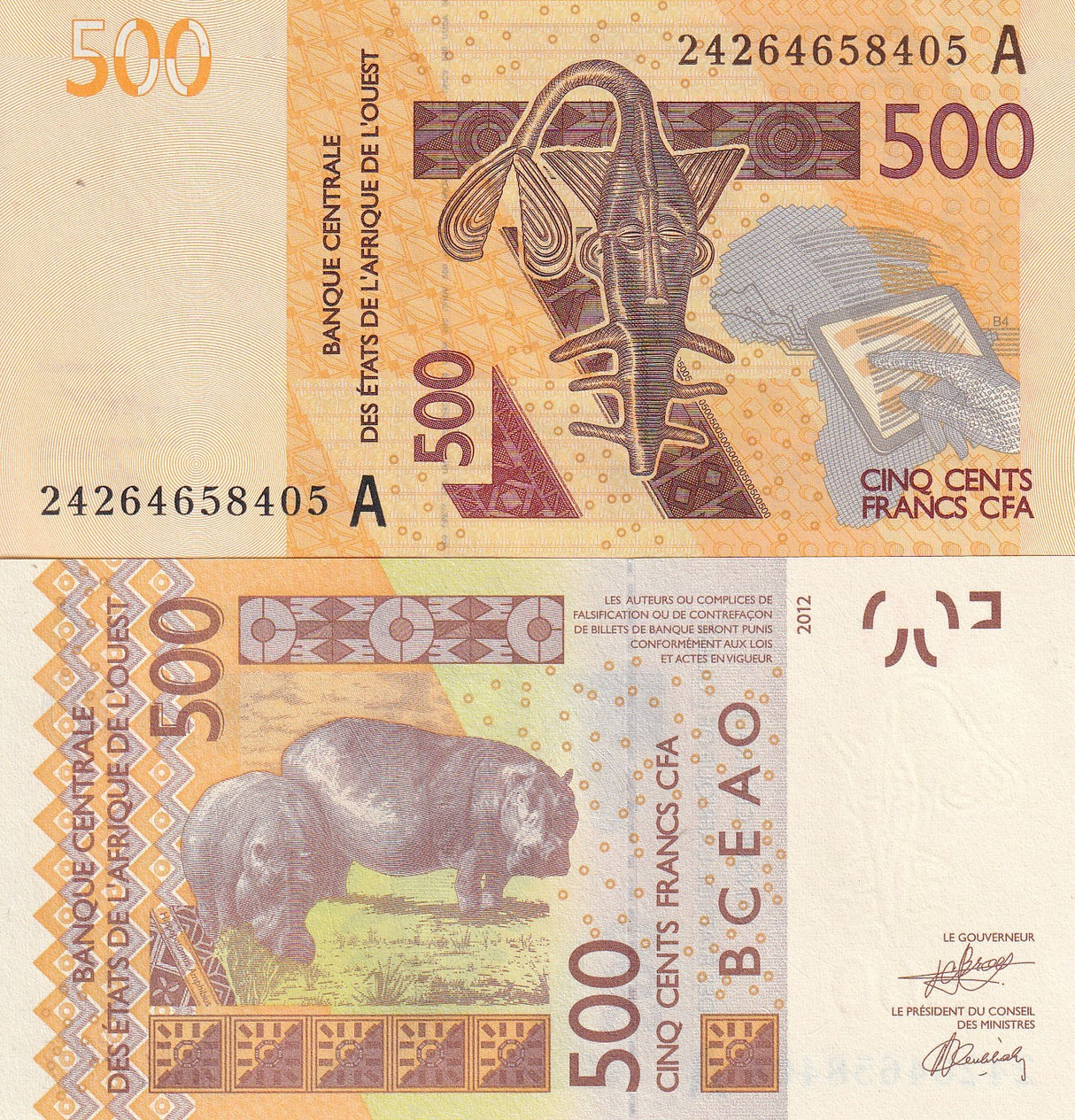 West African States Ivory Coast 500 Francs 2024 P 119Am UNC