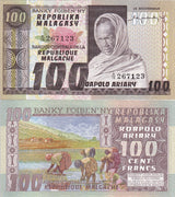 Madagascar 100 Francs ND 1974-1975 P 63 UNC
