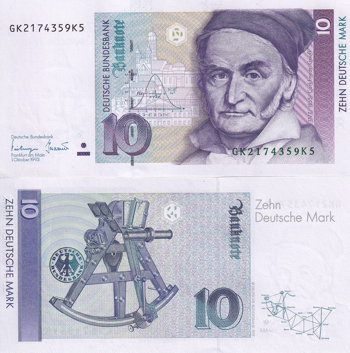 Germany Federal Republic 10 Deutsche Mark 1993 P 38 c UNC