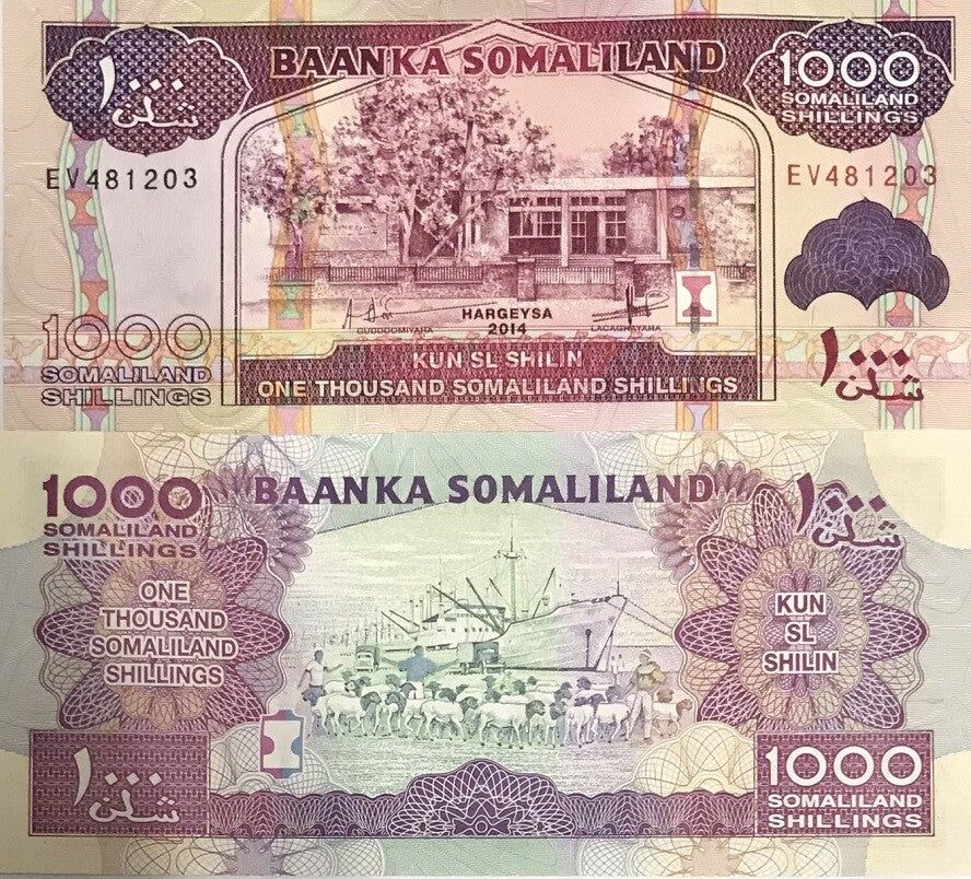 Somaliland 1000 Shillings 2014 P 20 c UNC