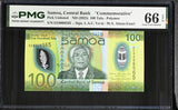 Samoa 100 Tala ND 2025 Polymer # 0006565 Commemorative Gem UNC PMG 66 EPQ