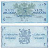 Finland 5 Markka 1963 P 103 Litt. A UNC