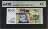 Iceland 5000 Kronur 2001 P 60 Gem UNC PMG 66 EPQ