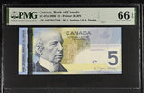 Canada 5 Dollars 2006 P 101Aa Jenkins Dodge Gem UNC PMG 66 EPQ