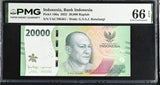 Indonesia 20000 Rupiah 2022 P 166 a Gem UNC PMG 66 EPQ