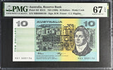 Australia 10 Dollars ND 1990 P 45 f Superb Gem UNC PMG 67 EPQ
