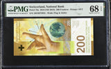 Switzerland 200 Franken 2016 ND 2018 P 78 a Superb Gem UNC PMG 68 EPQ TOP POP