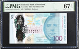 Scotland 100 Pounds 2021 ND 2022 Comm. Polymer P 135 a Superb Gem UNC PMG 67 EPQ