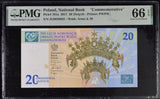 Poland 20 Zlotych 2017 Commemorative P 191 a Gem UNC PMG 66 EPQ