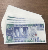 Singapore 1 Dollar ND 1987 P 18 a UNC