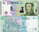 Argentina 5 Pesos 2015 P 359 UNC