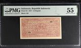 Indonesia 1/2 Rupiah 1947 P 25 About UNC PMG 55