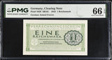 Germany 1 Reichsmark Military 1944 P M38 Gem UNC PMG 66 EPQ