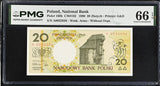 Poland 20 Zlotych 1990 P 168 b Gem UNC PMG 66 EPQ
