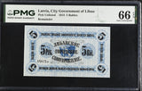Latvia 5 Ruble 1915 P Unlisted Gem UNC PMG 66 EPQ