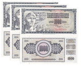 Yugoslavia 1000 Dinara 1981 P 92 UNC LOT 3 PCS