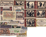 Germany Set of 25 Different Notgeld LOCAL Emergency post-WWI 1920-1922 UNC