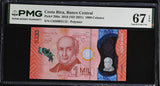 Costa Rica 1000 Colones 2019 ND 2021 P 280 a Polymer Superb Gem UNC PMG 67 EPQ