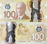 Canada 100 Dollars 2011/2016 P 110 Sign Wilkins & Poloz Polymer AUnc