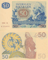 Sweden 50 Kronor 1981 P 53 c UNC