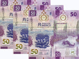 Mexico 50 Pesos 2021 Polymer P 133 Mixed Sign UNC LOT 3 PCS