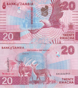 Zambia Set 4 Pcs 10 20 200 500 Kwacha 2024 2025 P 62 63 66 67 NEW UNC
