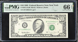 United States 10 Dollars Usa 1995 P 499 B New York Gem UNC PMG 66 EPQ