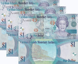 Cayman Islands 1 Dollar 2010 QEII D/1 P 38 a UNC LOT 3 PCS