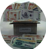 World Banknotes Giant MIX of 100 x 5 LOTS = 500 UNC Notes with Countries List