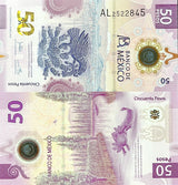 Mexico 50 Pesos 2022 P 133 Random Sign UNC