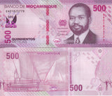 Mozambique 500 Meticais 2024 PAPER new family P 159 ,Sailing boats UNC