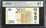 Euro 200 Euro France 2019 P 25 u Superb Gem UNC PMG 67 EPQ PNB