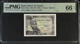 Spain 1 Peseta 1945 ND 1946 P 128 a Gem UNC PMG 66 EPQ
