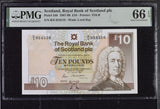 Scotland 10 Pounds 1990 P 348 Gem UNC PMG 66 EPQ